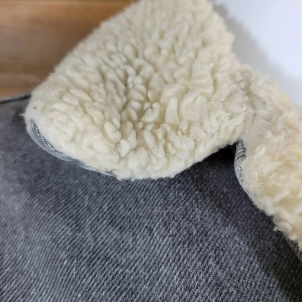 Vintage 90s Levi's Smog Gray Sherpa Trucker Jacket